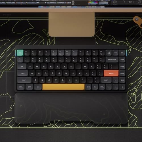 nuphy Air75 V2 Portable 75% Mechanical Keyboard,Wireless Keyboard,Supports Bluetooth/2.4G/USB-C RGB Bluetooth Keyboards,Compatible with Windows/Mac OS/Linux Systems- Black Gateron Cowberry Switch - 2