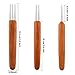 Sunshane 6 Pieces Dreadlock Crochet Hook 0.5mm 0.75 mm Needle Weaving Crochet, Include 1 Hook, 2 Hooks, 3 Hooks for Braid Craft