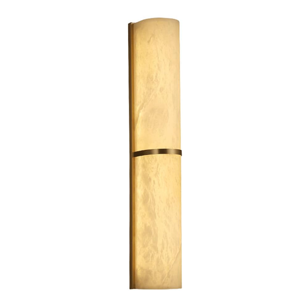 Alabaster Wall Sconces With Three-color LED Dimmable Marble Wall Lights Natural Marble Sconce Lamps Gold Alabaster Marble Indoor Lighting Bathroom Vanity Light Fixtures For Bedroom Stair Hallway Cafe