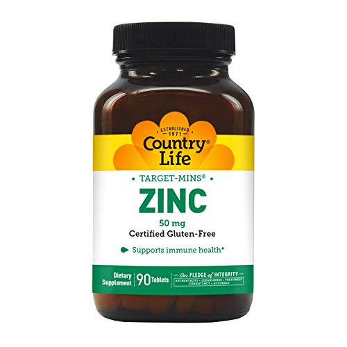 Country Life Target Mins Zinc 50Mg Tablets, 90 Count