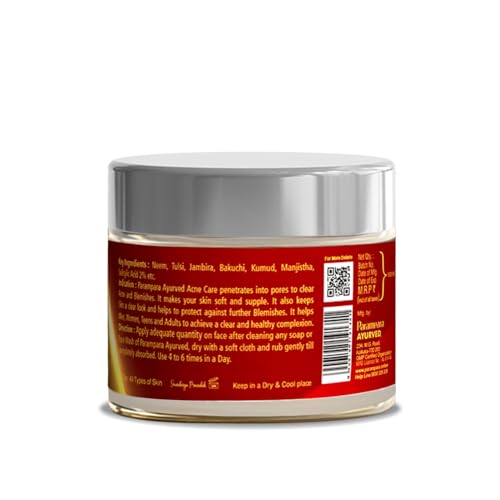 Image of Parampara Ayurved Acne Care Gel | Shrinks Pimple Overnight | 2% Salicylic Acid & Pure Neem | Fights Blemishes & Breakouts | All Skin Types | 30g