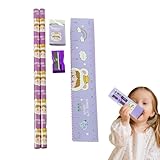 Juego de útiles escolares lindo conjunto de papelería para niñas, gomas de borrar