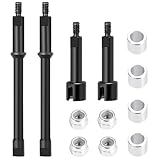 Que-T Heavy Duty Steel CVD Driveshafts +4mm Extended Front Rear Drive Shafts for 1/30 Axial Scx30 RC Crawler Car