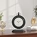 ChimeTide Vintage Table Clock, Desk and Shelf Mantel Clock, Antiques London Style Black Decor Clocks, for Farmhouse, Living Room, Bedroom, Bedside, Gift (8.8
