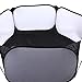 Duiaynke Hamster Playpen Pet Tent Portable Small Animals Playpen for Puppy Chinchilla Rabbit Playing (Black)