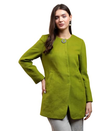 Image of KOTTY Womens Cotton Blend Standard Length Elegant Style Coat - Classic Style with Modern Detailing