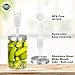 JOBVERT Fermentation Kit - 2 Upgraded Lids and 2 Glass Weights for 86MM Wide Mouth Mason Jars, Making and Storing Sauerkraut (Jars Not Included)