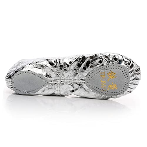 Ballet Dance Shoes Ballet Shoes Yoga Shoes Pu Leather Ballet Slipper Sole Ballet Shoe Child Soles Silver Ballet Dance Shoes Sole Ballet Shoe #TOP18