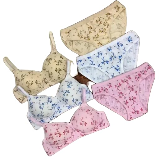 Women's Lingerie Set Soft Bra & Panty Set Adjustable Straps Sexy & Comfortable Intimate Wear for Women (Lingerie Set - PK-3-02)-picture-44