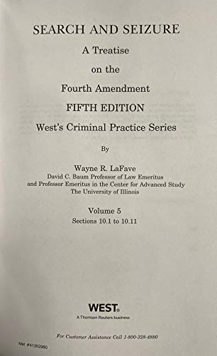 Search and Seizure: A treatise on the Fourth Am... 0314613870 Book Cover