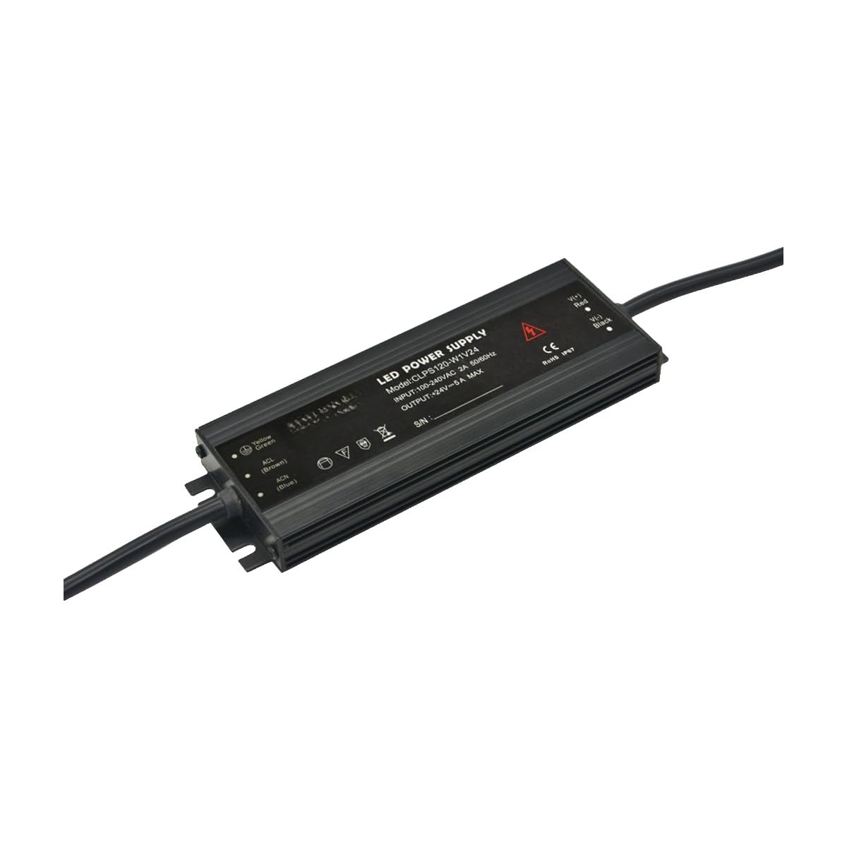 Fuente de alimentación conmutada for exteriores, transformador potencia con letras luminosas LED, tira luz 12v y 24v, ultrafino(CLPS120-W1V24)