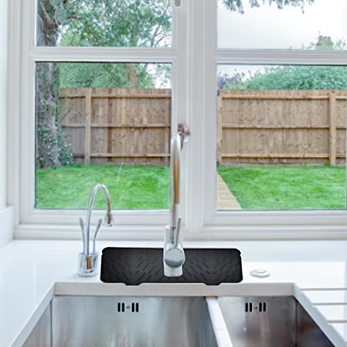 Faucet Splash Catcher Mat - Silicone Sink Absorbent Mat - Kitchen Sink Splash Guard Behind Faucet |
