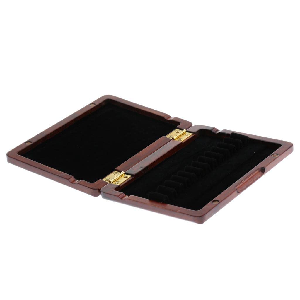 Oboe-reed-kasten für Sichere Lagerung von Oboe-reeds 12-fach-aufbewahrungskasten Reed-teile-box aus Holzmaterial für Musikschule Orchester Zuhause
