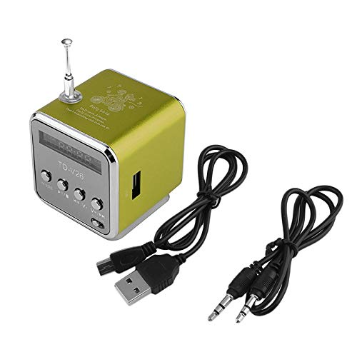 Tragbarer -USB -Lautsprecher MP3 -Musik Player Support SD TF Card USB2.0 Stereo FM Radio Compact Wireless Aluminiumlegierung Surround -Lautsprecher für Home Office Travel (A)