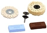1 Schwabbelscheibe, Ø 85 mm Connex COM179001 Polier Set mit Sisalscheibe