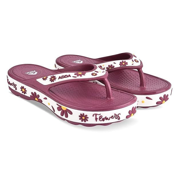 Image of ADDA Slippers for Women || Durable & Comfortable || Anti-skid Sole || Lightweight || Fashionable || Super Soft || Outdoor Slipper