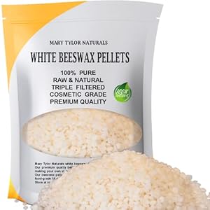 White Beeswax Pellets (1lb) 100% Pure and Natural, Premium Quality, Cosmetic Grade, Triple Filtered Pastilles, Great for DIY Lip Balm Receipes, Body Creams, and Lotions