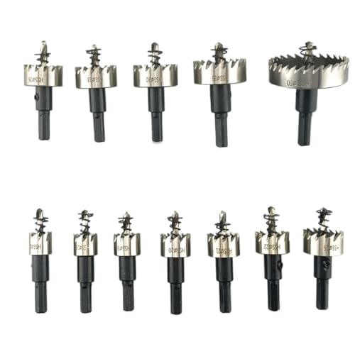 Set de 12 brocas sierra de 15-50 mm para metal y madera miniatura 1
