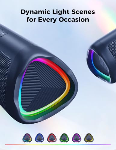 Image of Bluetooth Speaker, 20W HD Sound, Portable Wireless, IPX5 Waterproof, Up to 24H Playtime, TWS Pairing, for Home /Party /Outdoor /Camping /Beach Essentials, Electronic Gadgets, Birthday Gift (Navy)