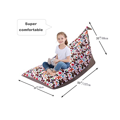 KOLACEN Kinder Sitzsack Kuscheltier Aufbewahrung Sitzsack Kinder Spielzeug Stofftier Sitzsack Kinderzimmer Kinderliege Sitzsäcke Faltbar Große Kapazität Kindercouch für Kinder Erwachsene Schmetterling