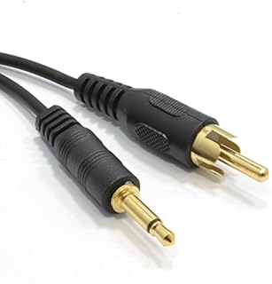 kenable 3.5mm Mono Jack Plug To Single RCA Phono Plug Cable 3m Gold [3 metres]