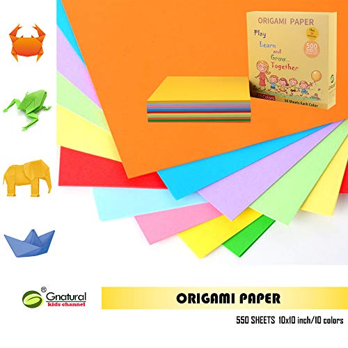 24Lb 10 X 10Inch 10 Colored Origami Paper Handmade Folding Paper Square Paper For Kids School Diy And Arts & Crafts,100Sheets #TOP1