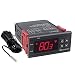 Ketotek AC 110V Digital Temperature Controller Incubator Thermostat Fahrenheit 10A 2 Relays Cool Heat NTC 10K Sensor