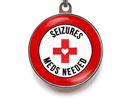 Seizures Meds Needed - Medical Alert Pet I.D Tags (Large)