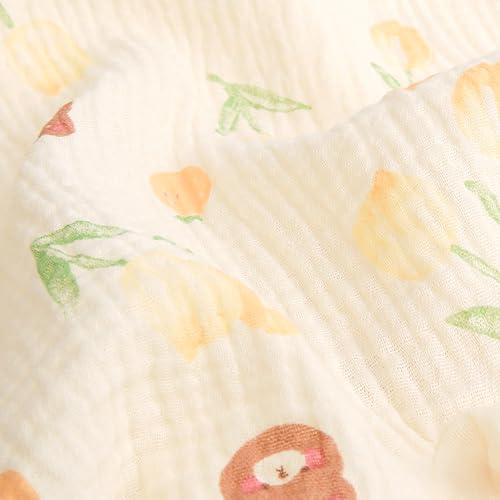 Image of Infant Kimono Robe Newborn Cotton Yarn Robe Baby Romper
