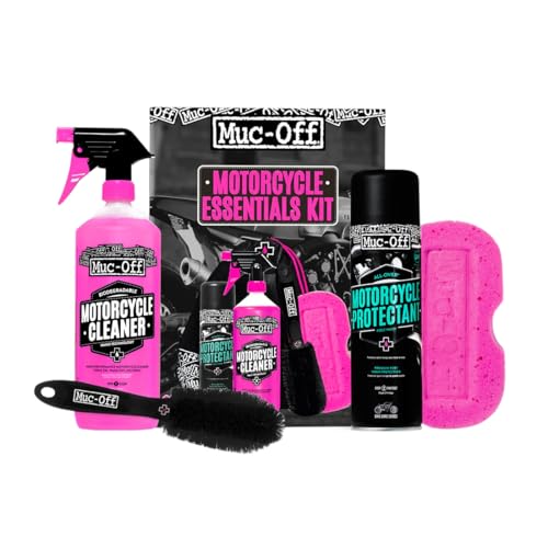 Muc-Off Motorcycle Essentials Kit - Cleaning Bundle with Nano Tech...