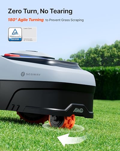 Image of Segway Navimow i210 AWD Robot Lawn Mower, Wire-Free Robotic Mower, All-Wheel Drive for 45% Slopes, 2-3.6 in Adjustable Cutting Height, NRTK + Vision, Auto Mapping, 5.1Ah Battery, Covers 0.25 Acre