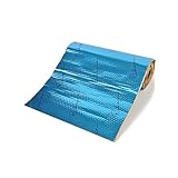 Rikopin(リコピン) デッドニング 【5m】 デッドニングシート 制振シート 断熱シート 防火断熱遮音シート 自動車用 吸音 防音 厚み2.3mm×幅46cm×長さ5m (ブルーアルミ/ブラック格子模様)