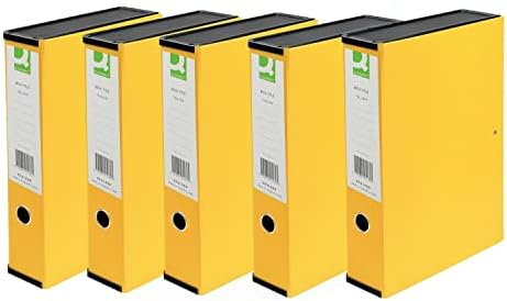 Q-Connect 75mm Box File Foolscap Yellow (Pack Of 5) 31819KIN0