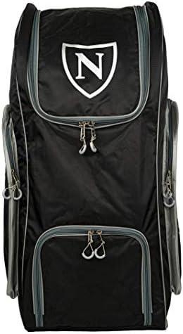 Newbery Cricket Unisex's N-Series Duffle Bag, Black/Silver, One Size