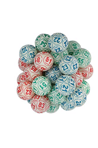 CARTALOTO- Juego de 90 Pelotas de Loto celuloid (diámetro 38 mm, etiquetado 12 Caras), Multicolor Cover