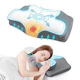Vertdens Cervical Neck Pillow Cervical Pillow for Neck Pain Relief, 3 in 1Graphene Heated, Odorless Ergonomic Contour Memory Foam Pillows, Orthopedic Bed Side Back Stomach Sleeping