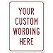 Custom Sign, Personalized Metal Signs for Office, Business, Workplace, office, Home, Airbnb, Delivery With Red Border Signs, 10x7 Inches, Rust Free .040 Aluminum, Made in USA