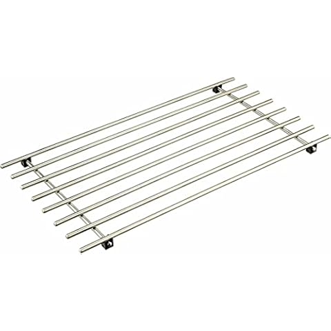 tradefirst Rectangular Lamplig Trivet Stainless Steel worktop protector, Heat Rack Kitchen, Large Trivets for Hot Pans, Hot Trays & Plates Stand (Chrome) Cover