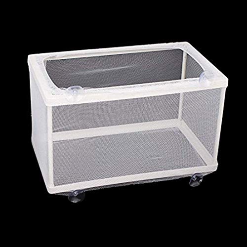 Image of COMOK Fish Hatchery Breeder Box Aquarium Separation Net Nylon Incubator Mesh Fish Breeding Tanks Isolation Box White Rectangle