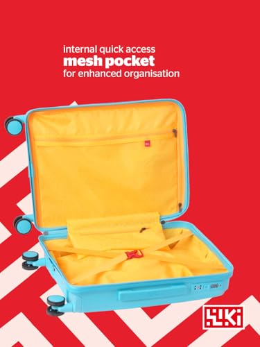 Image of Wiki Zine 8 Wheel Hardside Polycarbonate Trolley,Medium,Aqua Teal