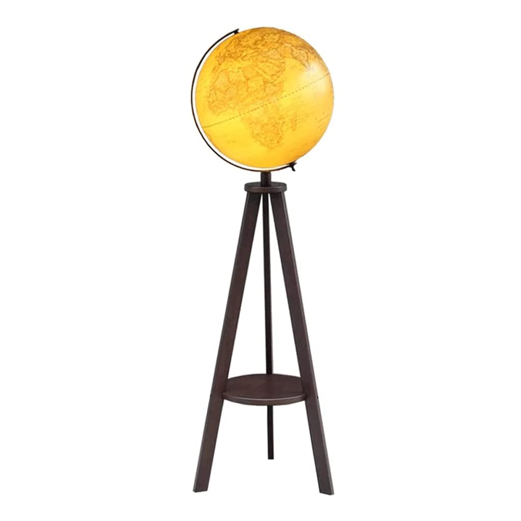 HRTC world globe Light Up World Globe Light Up Wooden Storage Shelf Stand Raised Embossed Map Surface Globe Tabletop Display clear text marking