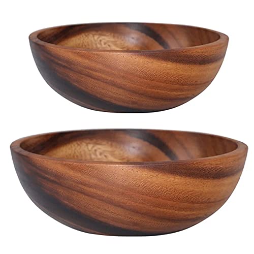Opiniones y reviews de Ensaladeras favoritos de las personas. 45 GALSOR Ensaladera Grande De Madera 2PCS Conjunto de Madera de Madera Decoración de Frutas Práctica Cocina Cuenca Cuenca Fruta Bowl Ensalada Almacenamiento