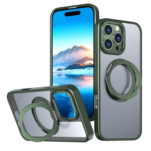 Coque iPhone 16 Pro Max MagSafe avec anneau rotatif 360 invisible et ultra fine