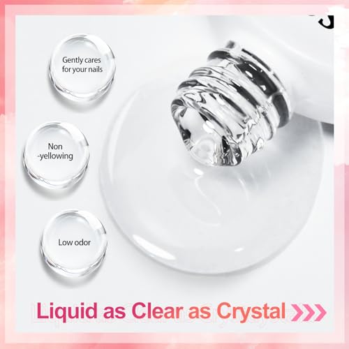 Image of JODSONE Blooming Gel Nail Polish,10ml Clear Blooming Gel with Liner Brush, Create Marble, Floral, Watercolor & Gradient Nail Art Designs