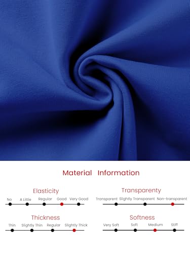 Image of Hobemty Women's Knee Length Pencil Dress Cap Sleeve Belted Wear to Work Sheath Dresses