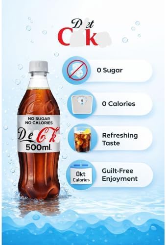 Dieta 24 x 500 ml Butelki Najlepiej spożyć przed 23 stycznia 2026 r. Niskokaloryczny napój bez cukru typu cola w opakowaniu zbiorczym Idealny na imprezę walentynkową