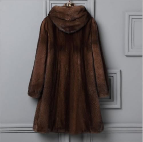 Women's Faux Fur Winter Warm Coat Jacket Down Outerwear Fur Overcoat Long Sleeve Sweater3