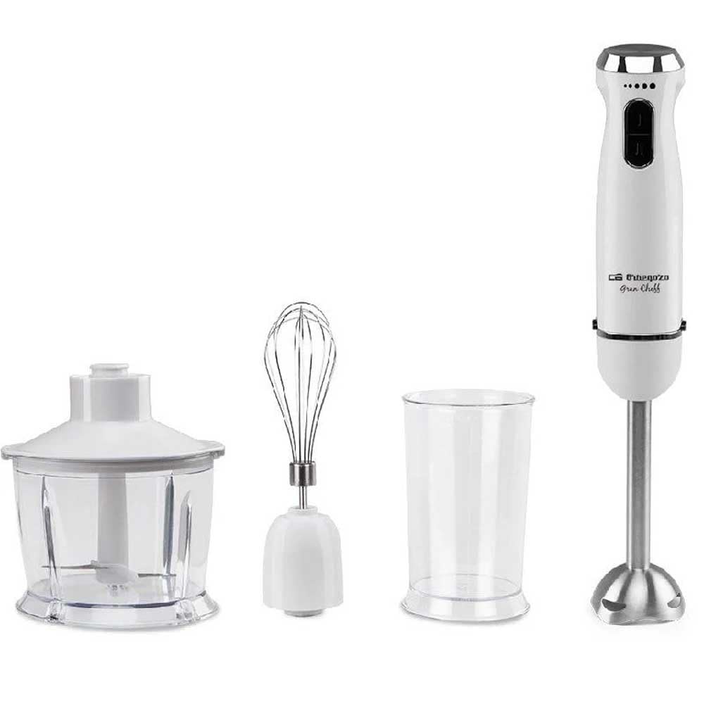 Orbegozo BT 2690 – Hand Blender, Speed Selector, 2 Buttons, Turbo Function, Accessories, Stainless Steel Arm, BPA Free, 1000 W, Bluetooth 2960