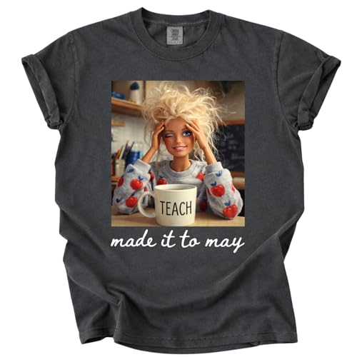 Last Day of School Teacher Doll Face Meme Shirt, Funny End of Year Summer Break Shirt, Matching Made It to May Tee Multi
