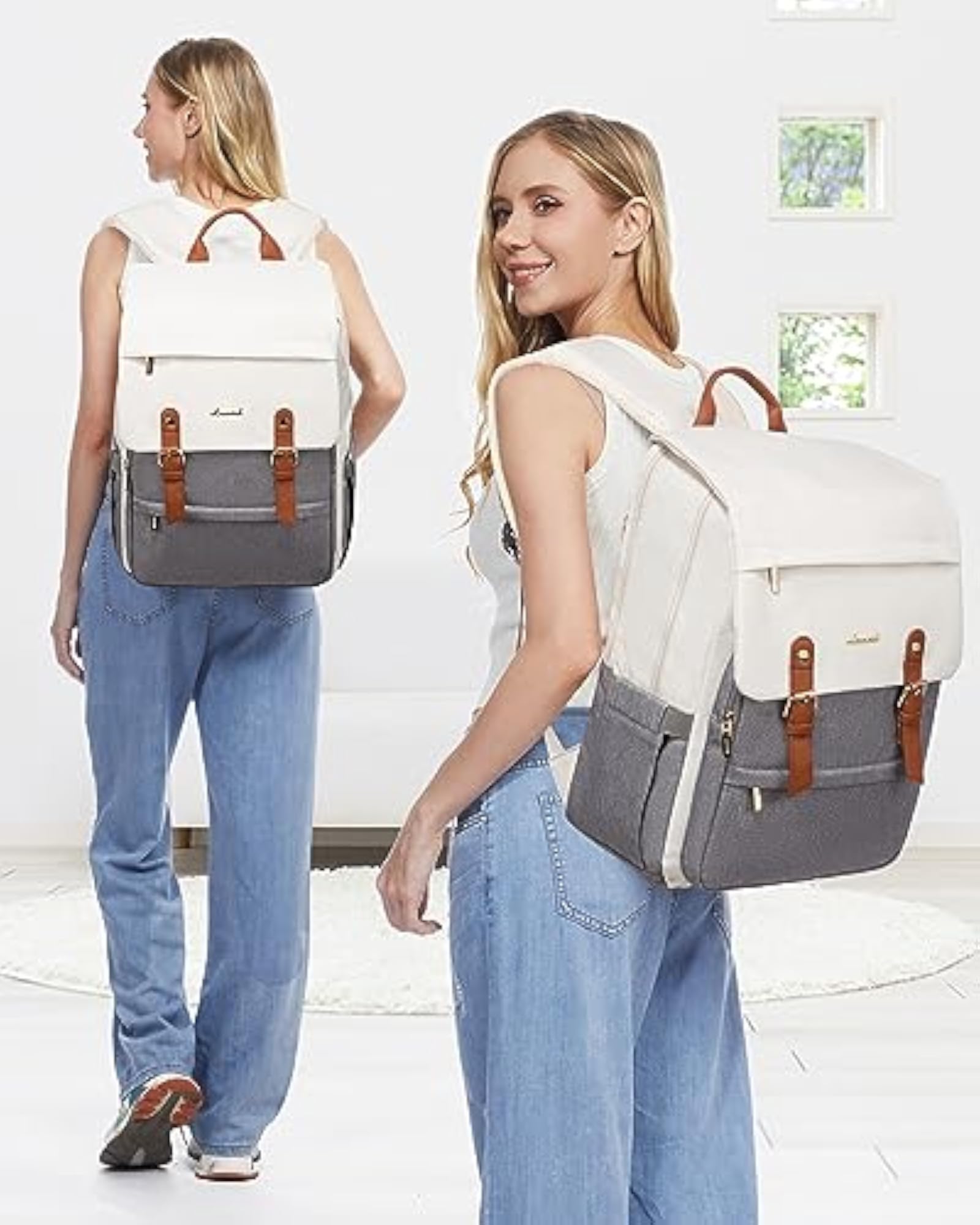 Laptop Backpack for Women, 17 Inch Carry On Teacher Backpack